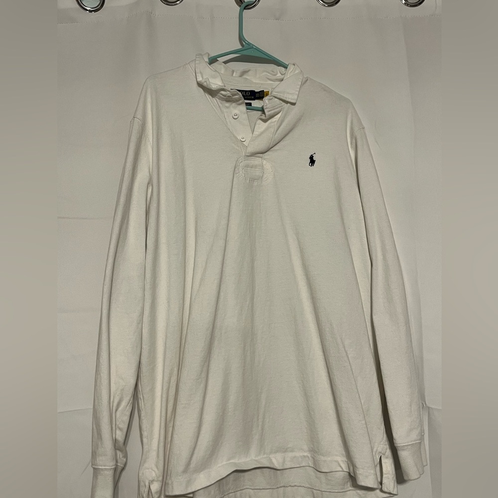 Off white Mens Long sleeved polo shirt